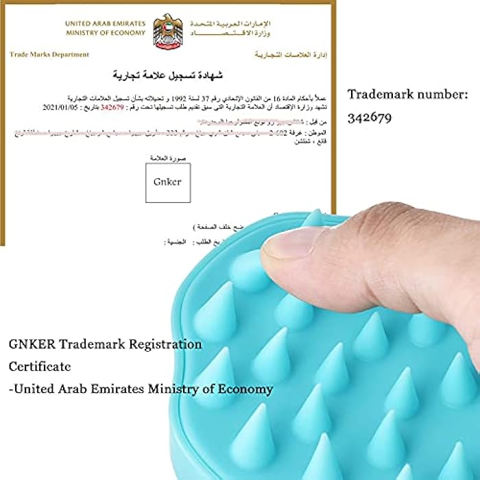 Gnker فرشاة تدليك فروة الرأس من جنكر لتنظيف الشعر بفعالية وتقشير فروة الرأس - مثالية للشعر المجعد والمستقيم والكثيف - مثالية للاسترخاء وتخفيف التوتر (أخضر) - Image 2